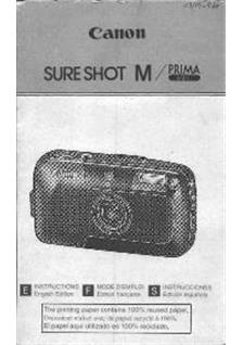 Canon SureShot M manual. Camera Instructions.